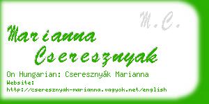 marianna cseresznyak business card